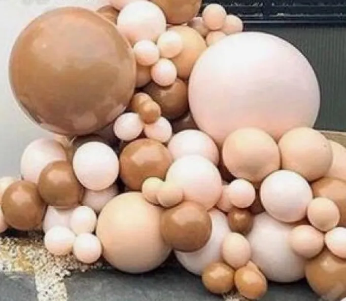 Custom Pink and Light Browns Latex Balloon Garland DIY Kit