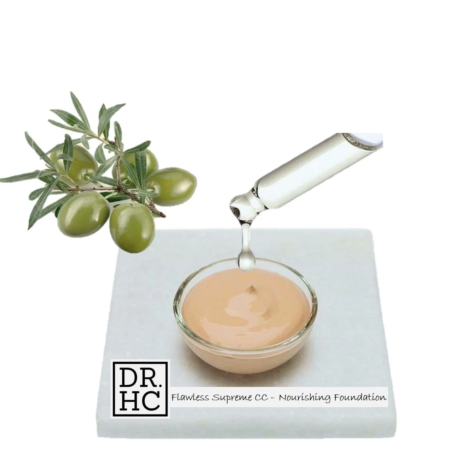 DR.HC Flawless Supreme CC 6 in 1 Nourishing Cream Foundation (5 Shades) (30g, 1oz.) (Natural UV Care, Skin brightening, Anti-acne, Anti-aging...)